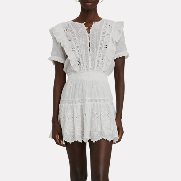 Loveshackfancy Antique White Sheldon Dress - Picture 1 of 5